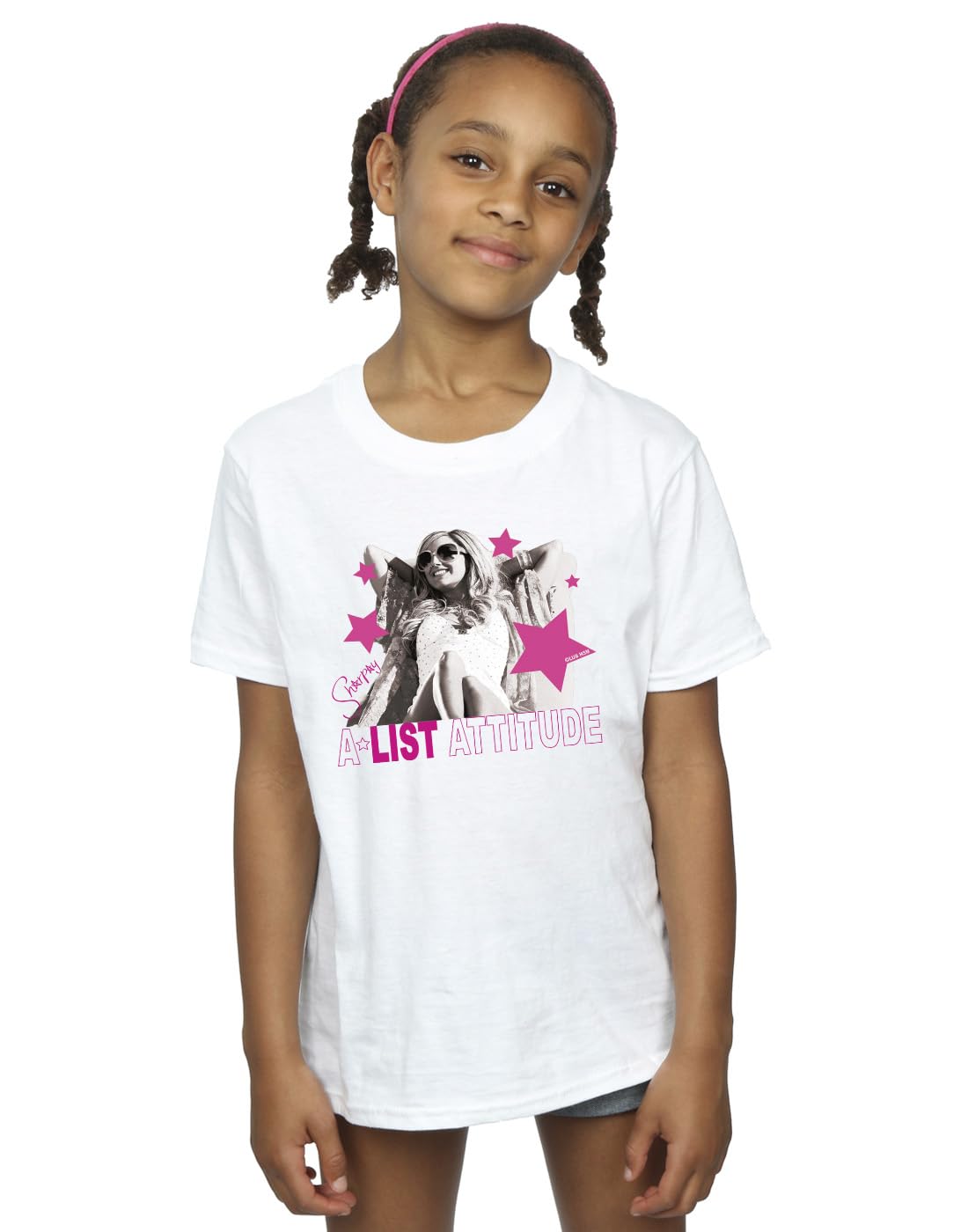 Disney Girls High School Musical Sharpay A List Attitude T-Shirt White 12-13 Years