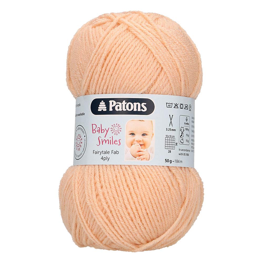 Patons Fairytale Fab 4ply, Peach (1023), 50g