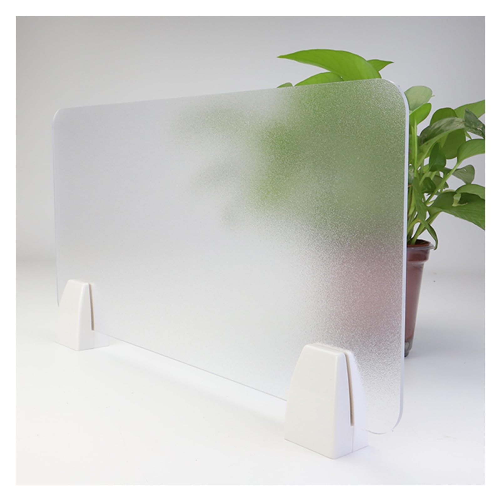 GJZQDKX Desk Divider, Lightweight Matte Frosted Acrylic Office Partitions, Translucent Desk Acoustic Partitions Offices Schools Divider Board, 11.8in High Low Fence