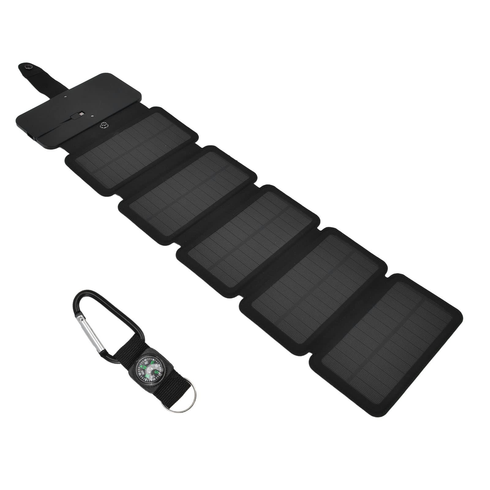 Rosvola Banque D'énergie Solaire Pliable, Double Sortie, pour Camping et