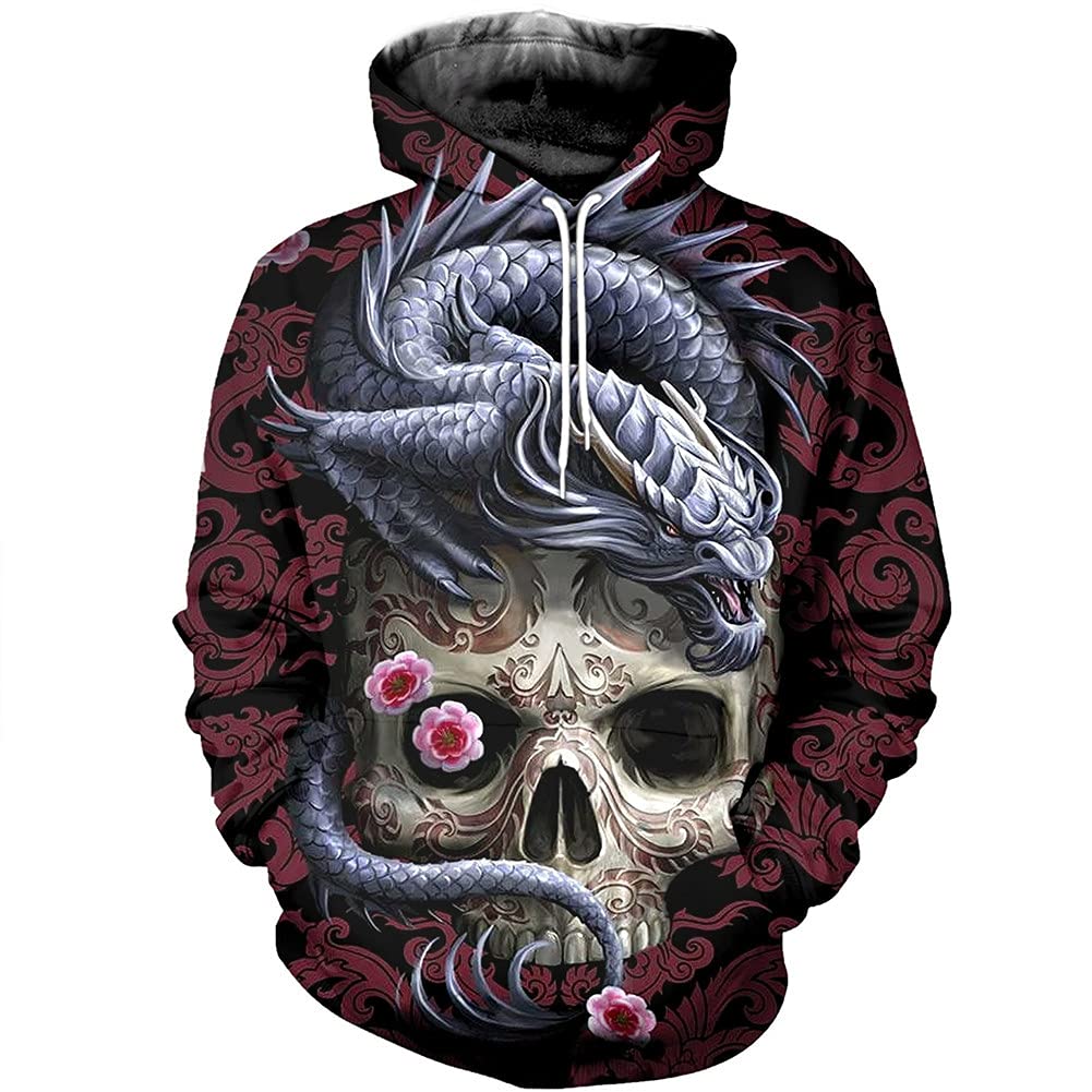 PuuukMen Women Viking God Symbol Tattoo 3D Printed Hoodies,Long Sleeve Tracksuit Pullover,Streetwear Zip Sweatshirt
