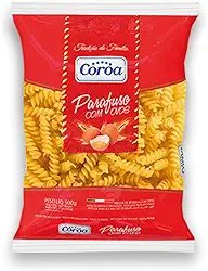 Coroa Macarrão Parafuso Com Ovos 500G Alimentos Massa Parafuso De Sêmola Com Ovos Pasta Fusilli All Uovo Vermelho Ótima Textura E Absorção De Molhos Tradição Da Família Desde 1908