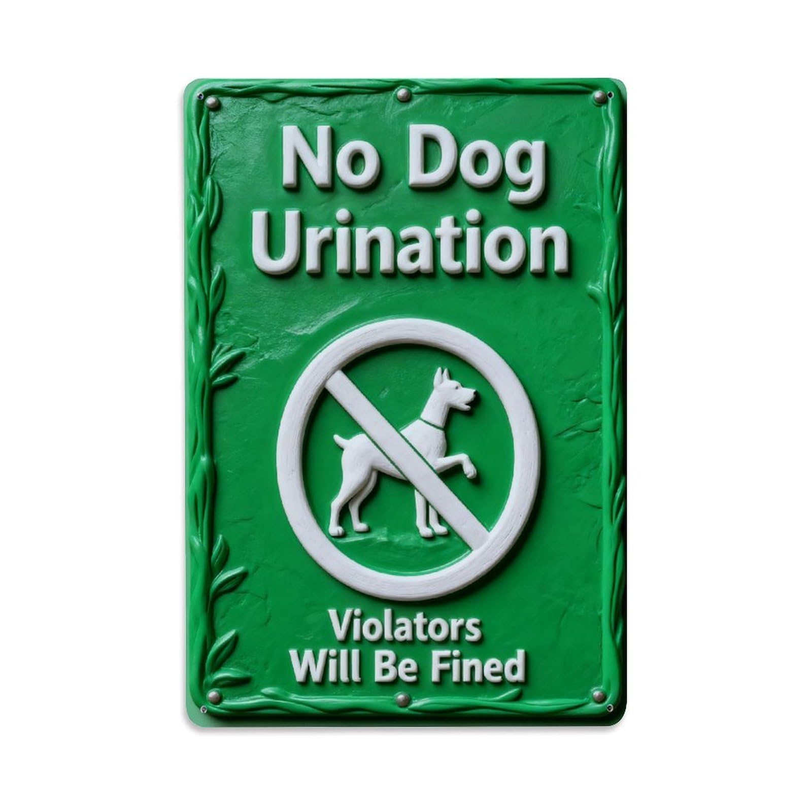 No Dog Pee On Hedges Vintage Metal Tin Sign Retro Wall Decor, Bar Garage Cafe Kitchen Home Wall Art Poster Decoration 8x12inches