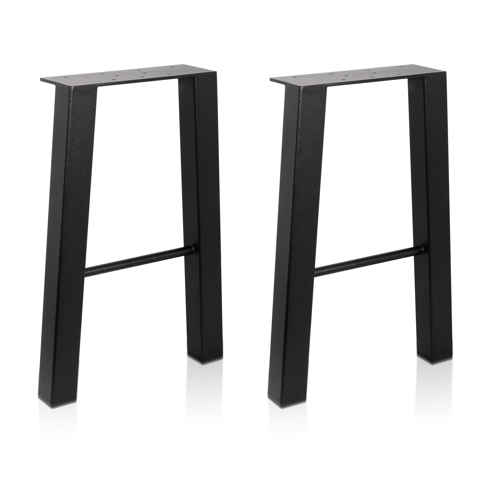 16 Inch Bench Legs H-Shape Metal Table Leg Industry Coffee Table Legs Desk Legs DIY Furniture Legs, Set of 2, Black