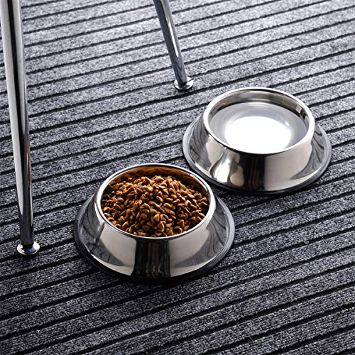 INONE Stainless Steel Dog Bowl with Rubber Base for Food and Water, Pet Food Container, Perfect Dog Bowls Choice for… - Image 6