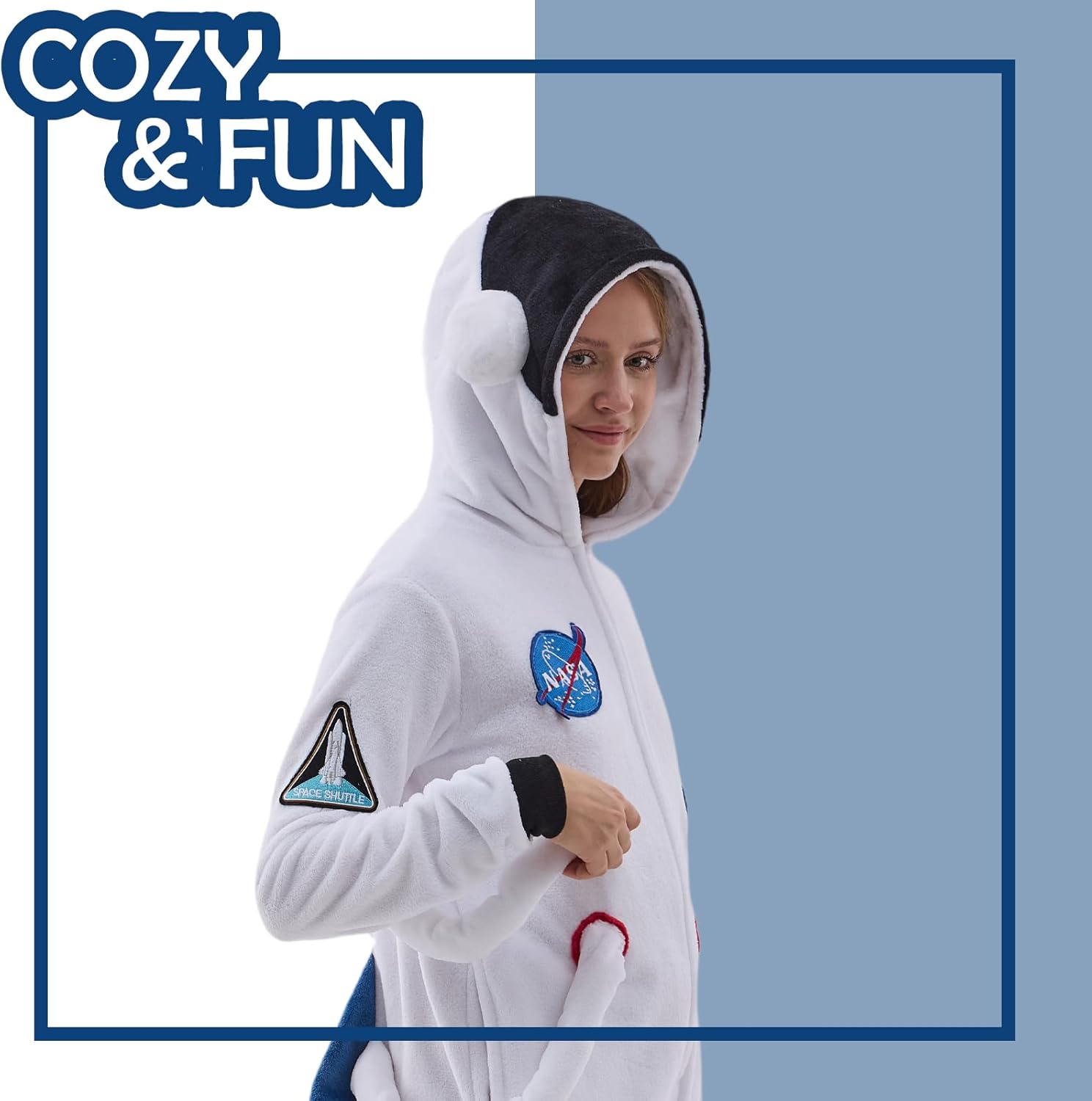 NEWCOSPLAY Unisex Adult Onesie Pajamas Animal One Piece Costume Cosplay Sleepwear - Image 4