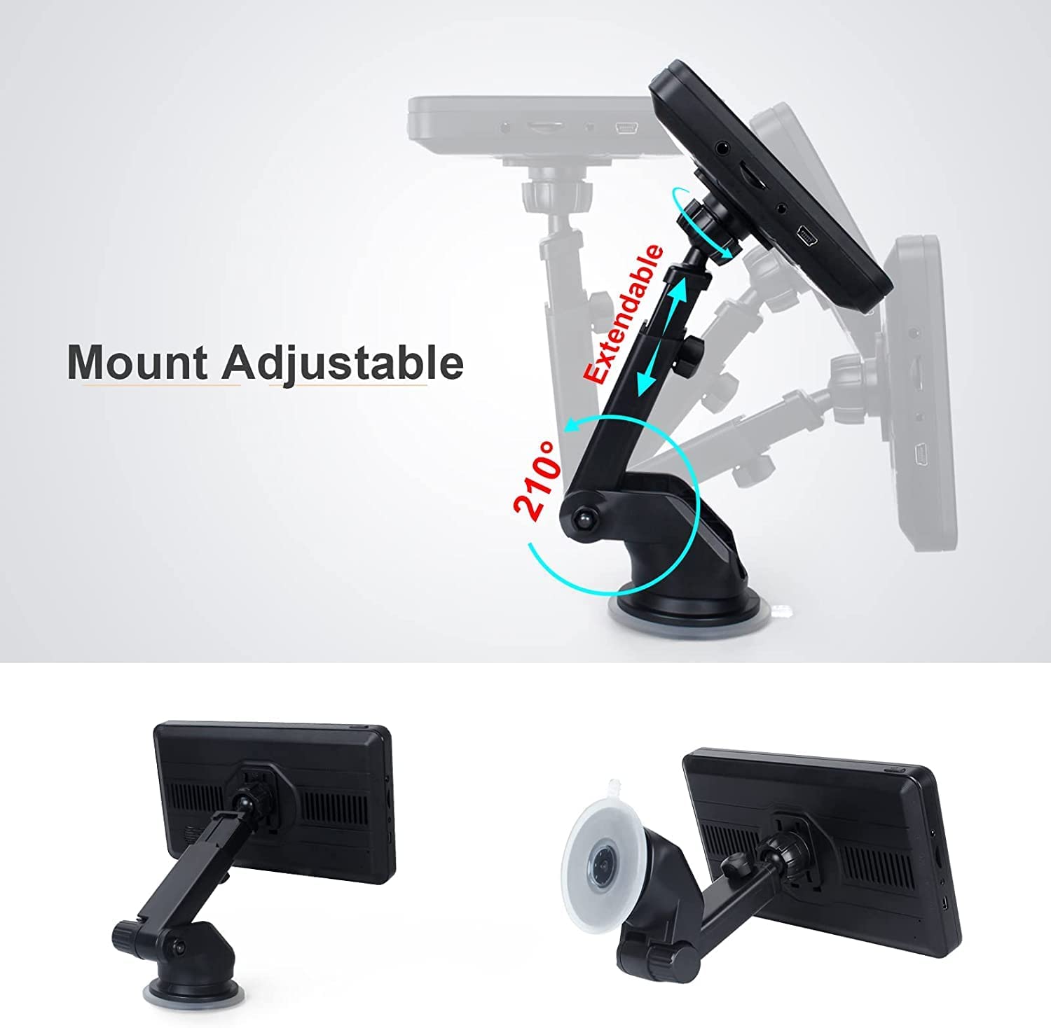 LANGRUF - Soporte para navegador satélite, GPS, para parabrisas de coche, ventana, soporte de montaje para coche, accesorios de repuesto