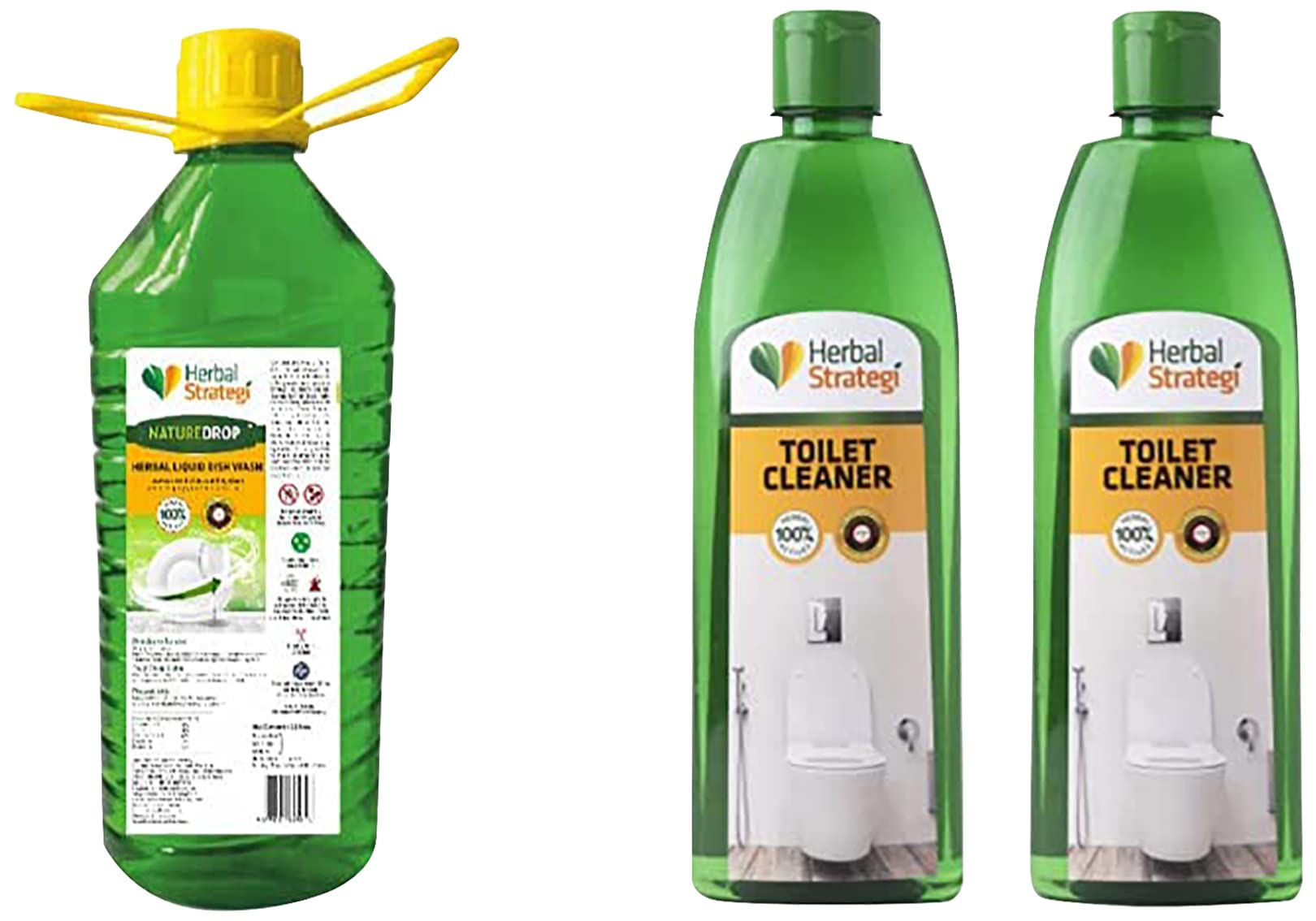 Herbal Strategi STRATEGI Herbal Liquid Dish Wash Refill (2 L) & Herbal Strategi Herbal Toilet Cleaner - Pack Of 2 (500 Ml) (B0BDF4SL56) Amazon Price History, Amazon Price Tracker