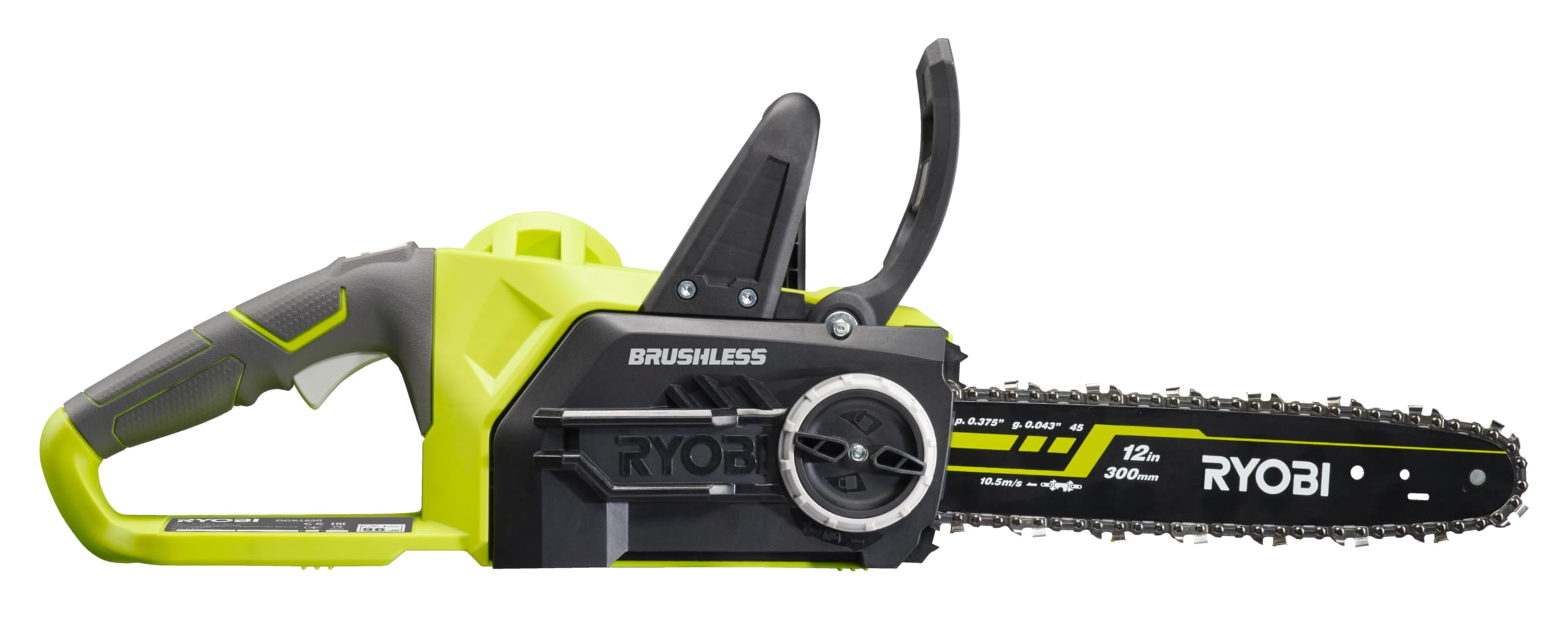 RYOBI - Motosierra Eléctrica Sin Cable a Batería 18V ONE+ Motor Brushless - Guía 30cm - Usos Regulares y Domésticos, Pequeña Poda, Producción de Leña - OCS1830