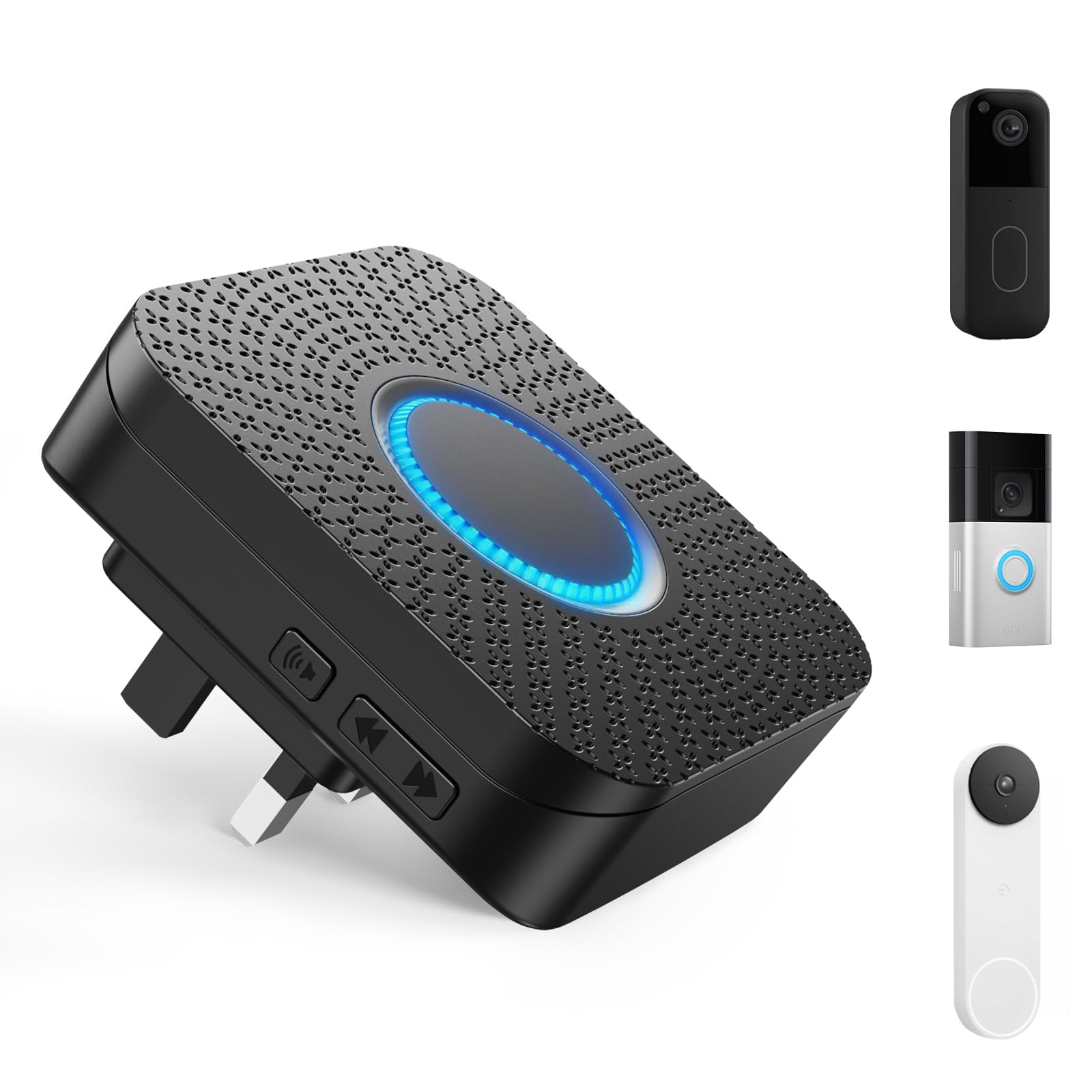 Satisure 3 in 1 Smart Wireless Doorbell Chime, Doorbell Extender - Compatible with Ring & Blink & Google Nest Video Doorbell, 2.4G WiFi, No Wiring Needed, Works with Alexa for Store/Home/Office
