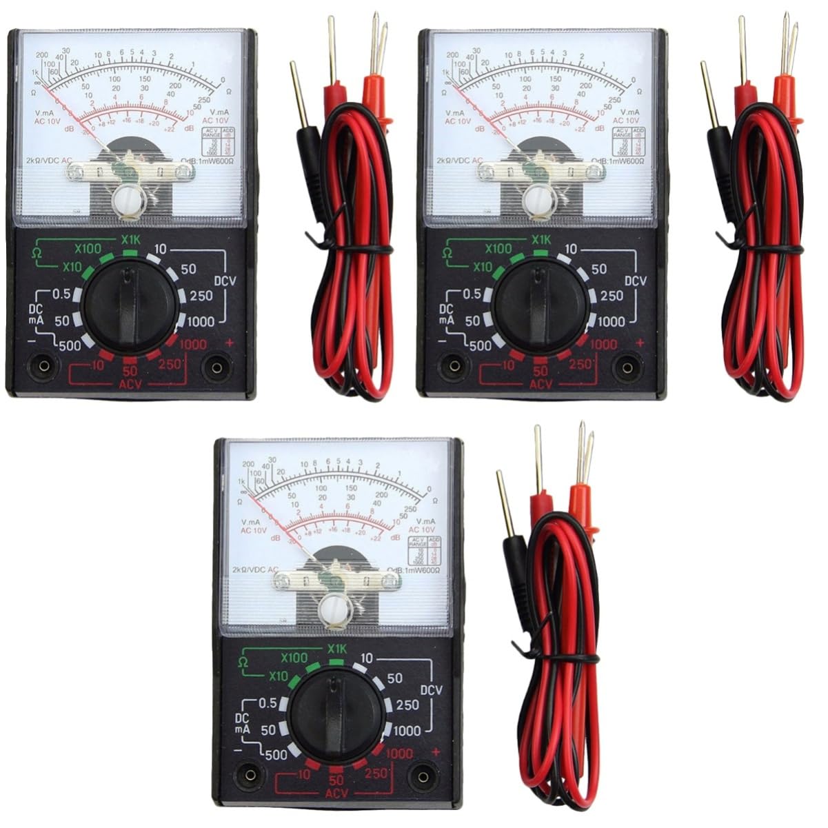 HOMSFOU 3pezzi Multimetro Digitale Professionale Per Elettricisti Tester Di Voltaggio Alta Precisione Design Compatto e Automatico Strumento Multifunzionale Per Diagnosi Elettriche Nero