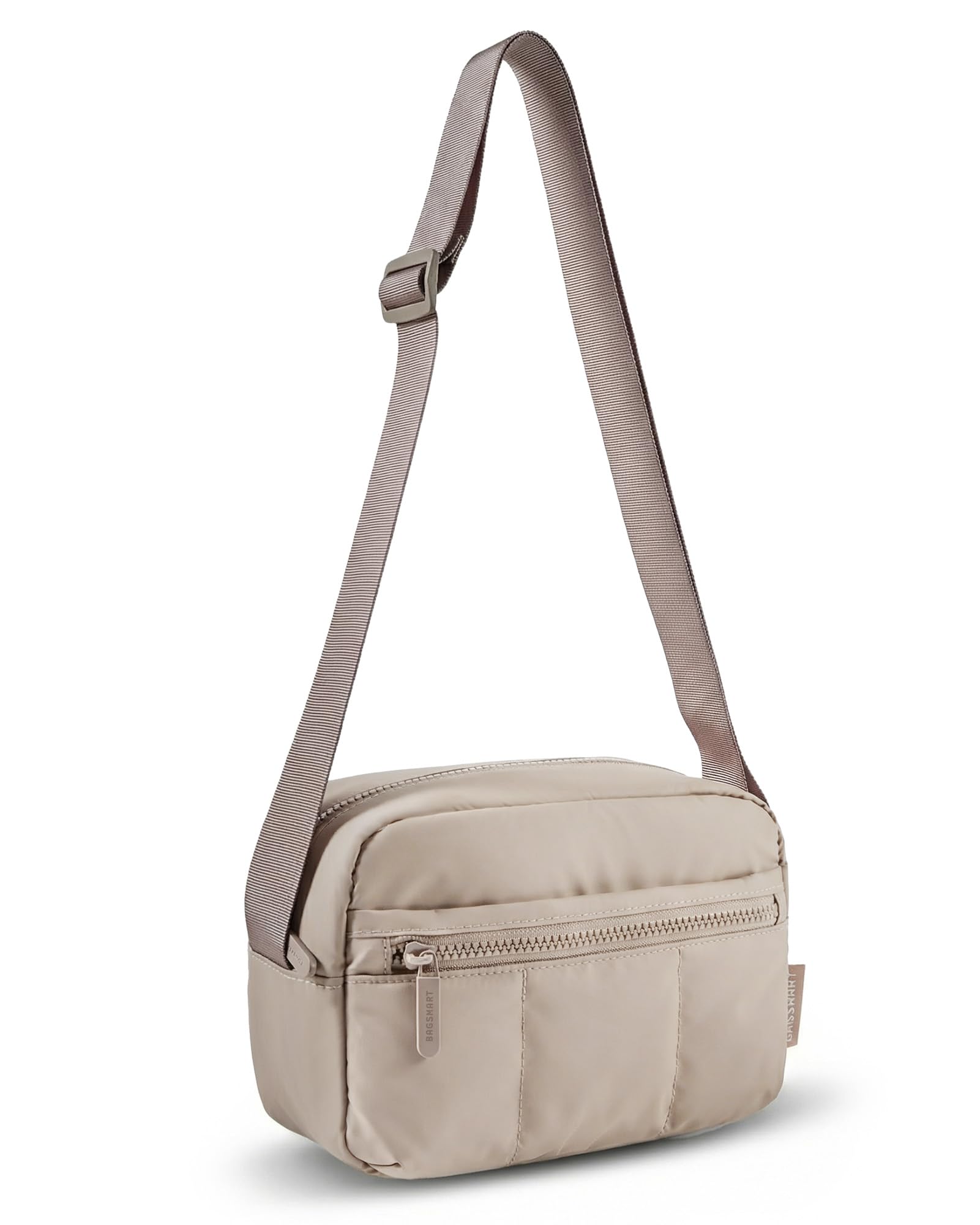 bagsmart Borsa piccola per fotocamera DSLR SLR piccola e leggera ed elegante borsa a tracolla a specchio reflex sistema fotocamera accessori, cammello, Fashion
