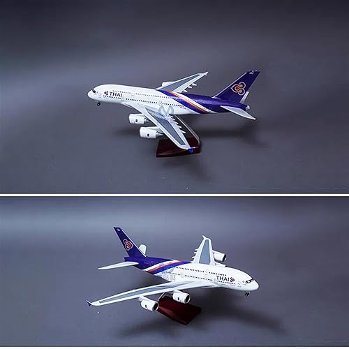 Miniatura 2 de Modelo de avión a escala 1130 para Airbus A380 Thai Airlines Modelo de avión Modelo de avión de aleación Modelo de avión Acabado Modelo de aeronave