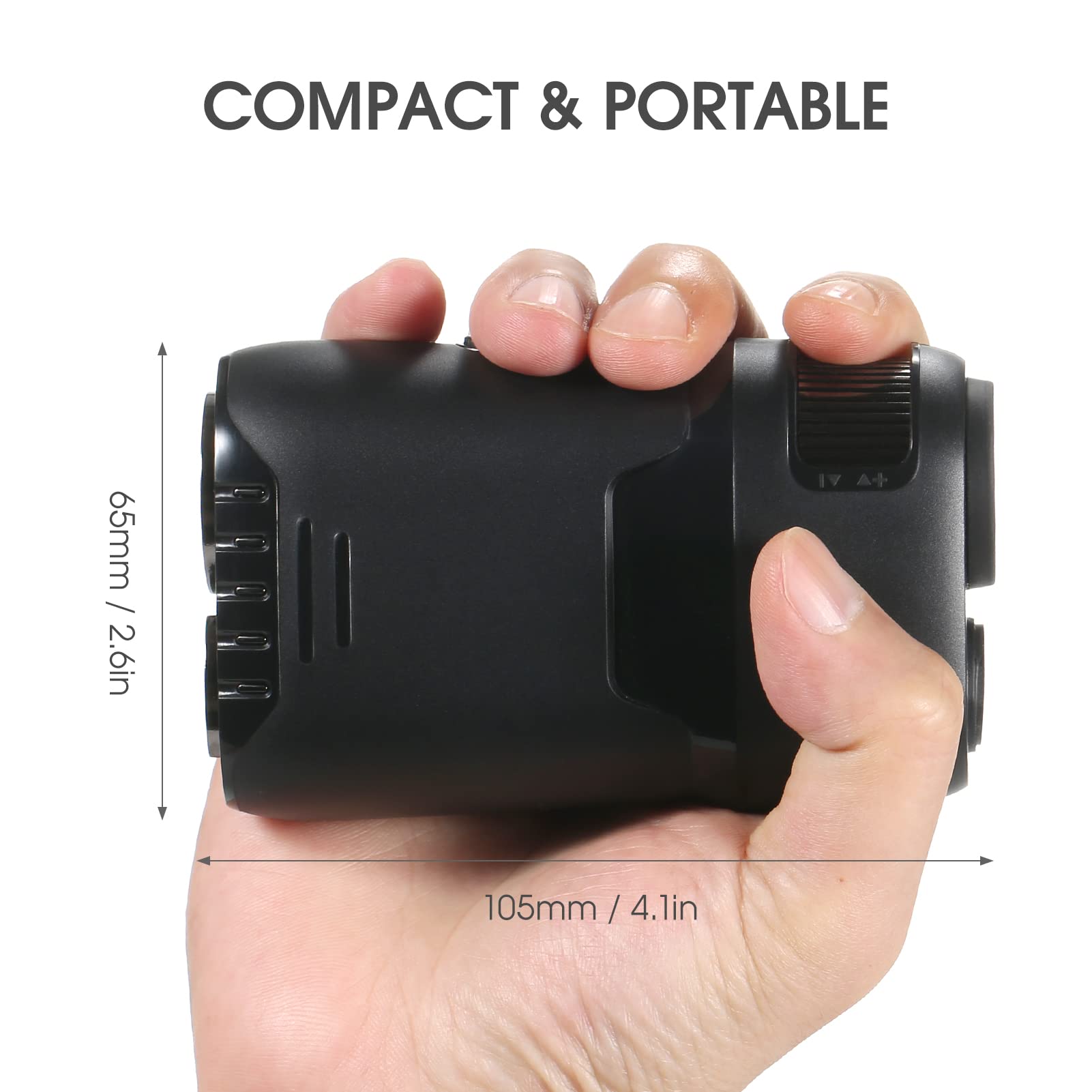 800 m/1000 m/1200 m Golf-Entfernungsmesser, 6-fache Vergrößerung, USB-Lade-Entfernungsmesser mit Neigungsdistanz, Geschwindigkeitsmesser, für Golf, Jagd, Wandern, Messung