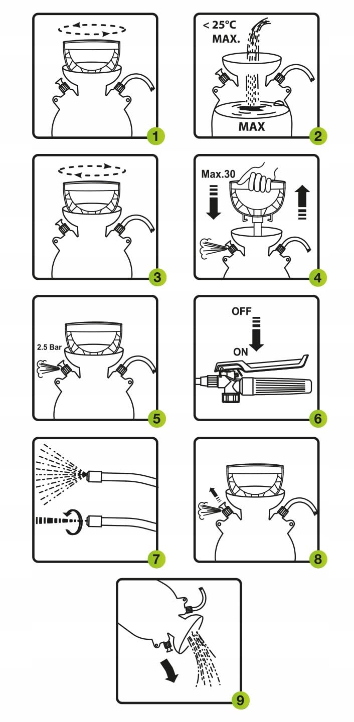 No Pest Pulvérisateur Professionnel 5L Pulvérisateur de Jardin - Buse Réglable Lance Télescopique Pulvérisateur à Pression pour Jardin Plantes Désherbant Original