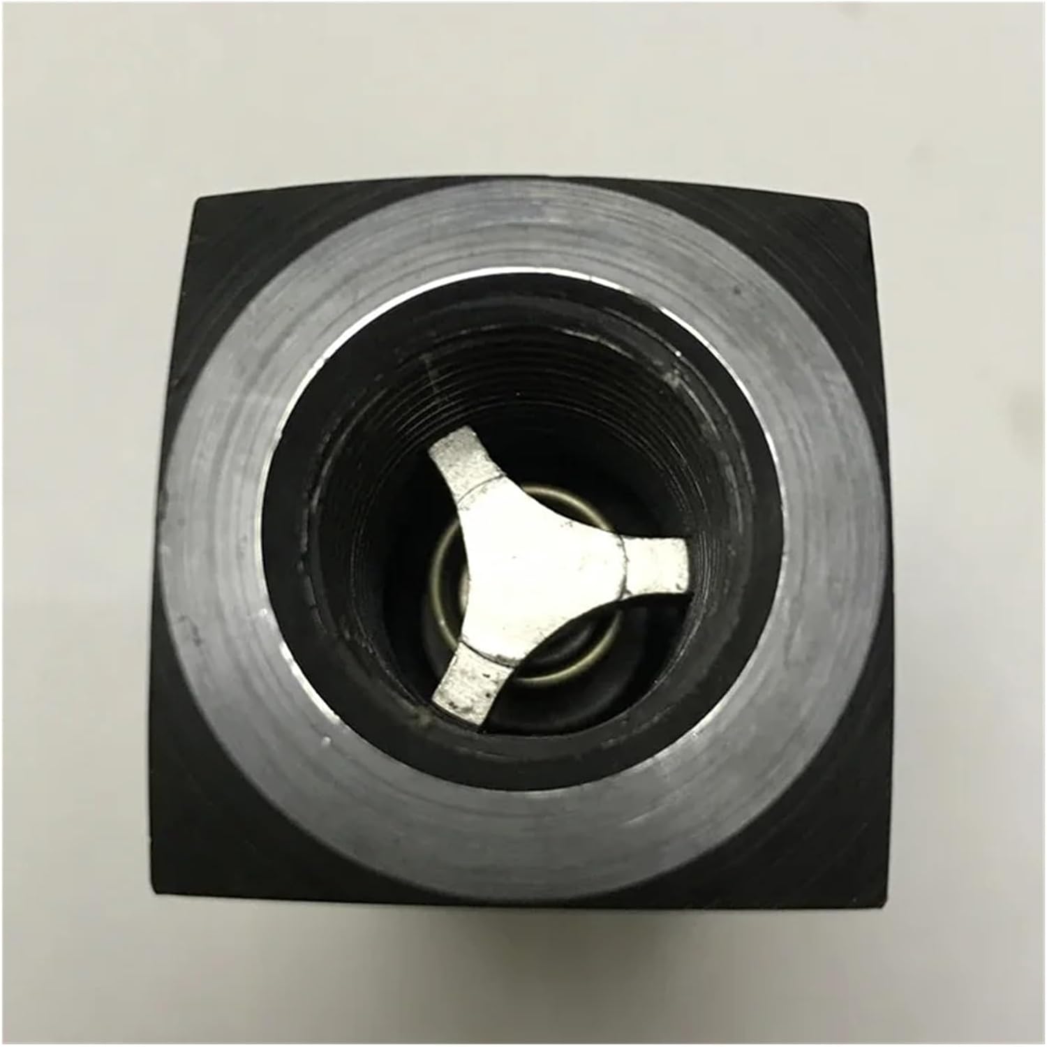 Internal view of the C800S Hydraulic Check Valve showing the check mechanism