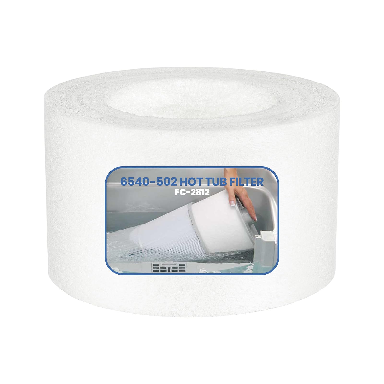 Pokin 6540-502 Hot Tub Filter Cartridges Replacement for Sundance Spa 850 & 780 Series,Spa Filter Fit for Filbur FC-2812,PSD25-6,Darlly PP2002,Used with FC2810 FC2810M Pleated Bottom Cartridge