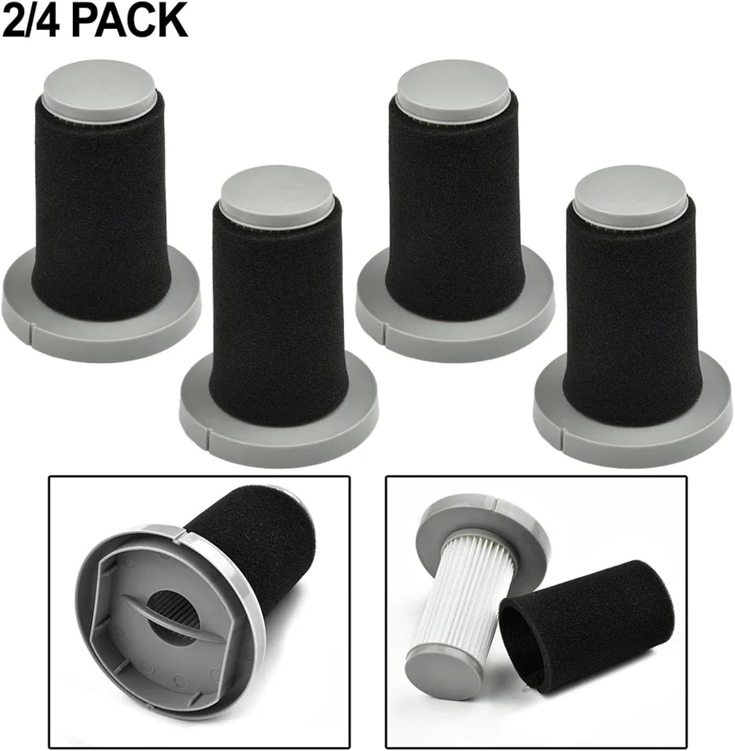 Compatible With Enchen V3-H Handheld Vacuum Cleaner Replacement Washable Reusable Filter Cleaning Tools Home Appliance Parts(4 PACK)