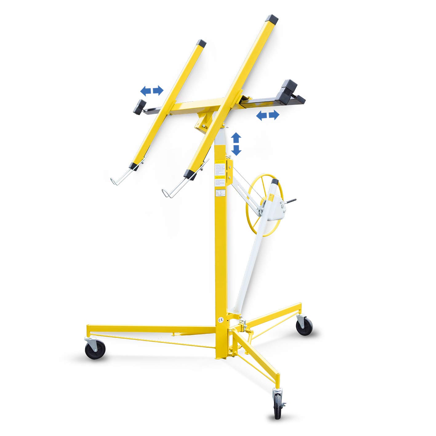 BAMATO Trockenbau Plattenlift DPH-3400 | Hubkraft: ca. 68 kg | Höhenverstellung von 1420 mm bis 3400 mm | integriertes Fahrwerk | Plattenheber Heber für Gipsplatten