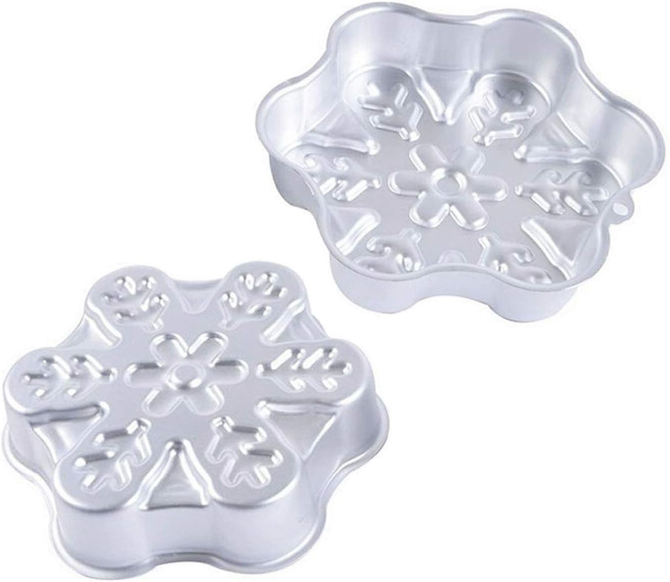 9 Inch Snowflake Shaped Aluminum 3D Baking Mould Cake Mold Tin Birthday Cake Pan - Snowflake - Image 3