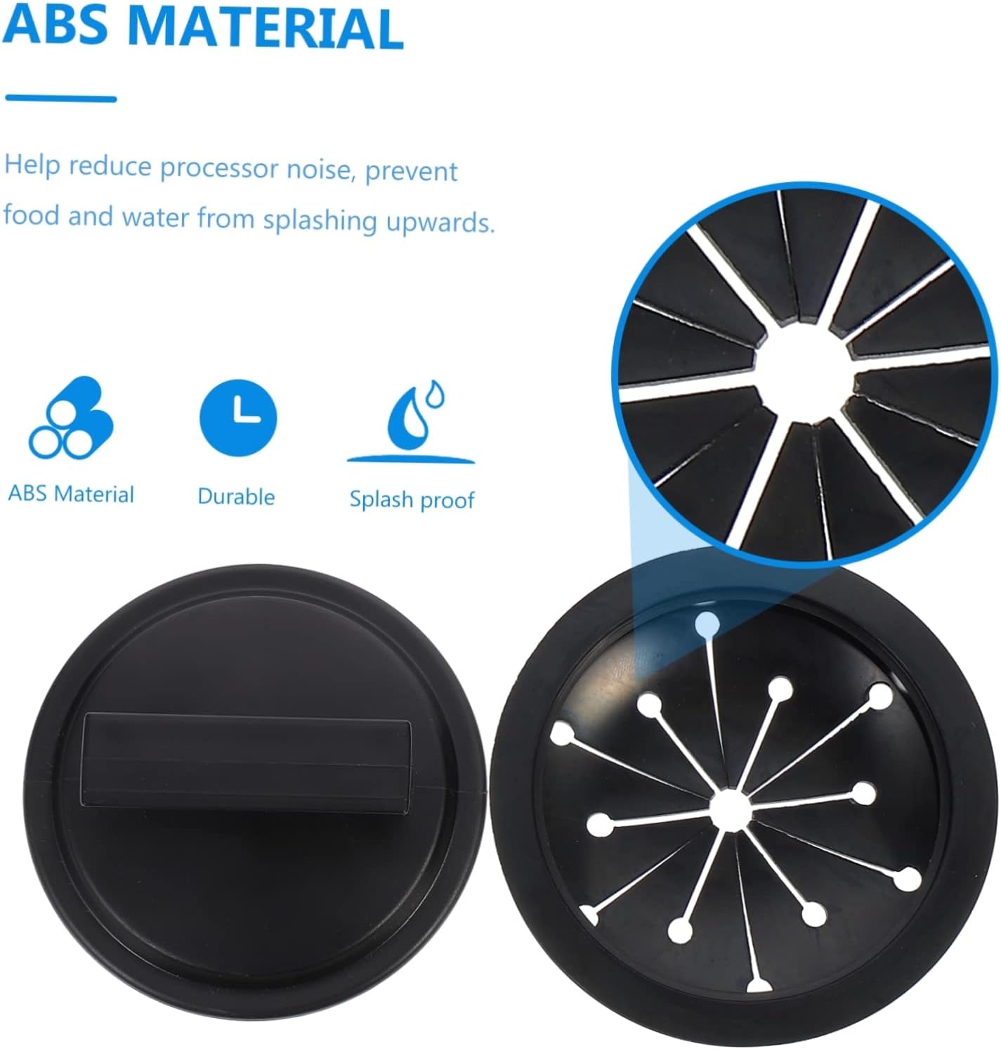 OSALADI 4pcs Kitchen Sink Drain Stopper and Splash Guard Removable Baffle for Garbage Disposal Easy to Clean and Install Prevents Food Splashing and Water Overflow