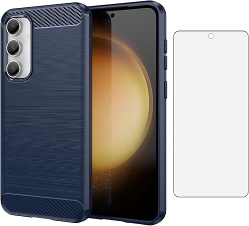 Asuwish Funda de teléfono para Samsung Galaxy S23 FE 5G con protector de pantalla de vidrio templado y accesorios de celda de silicona delgada S 23