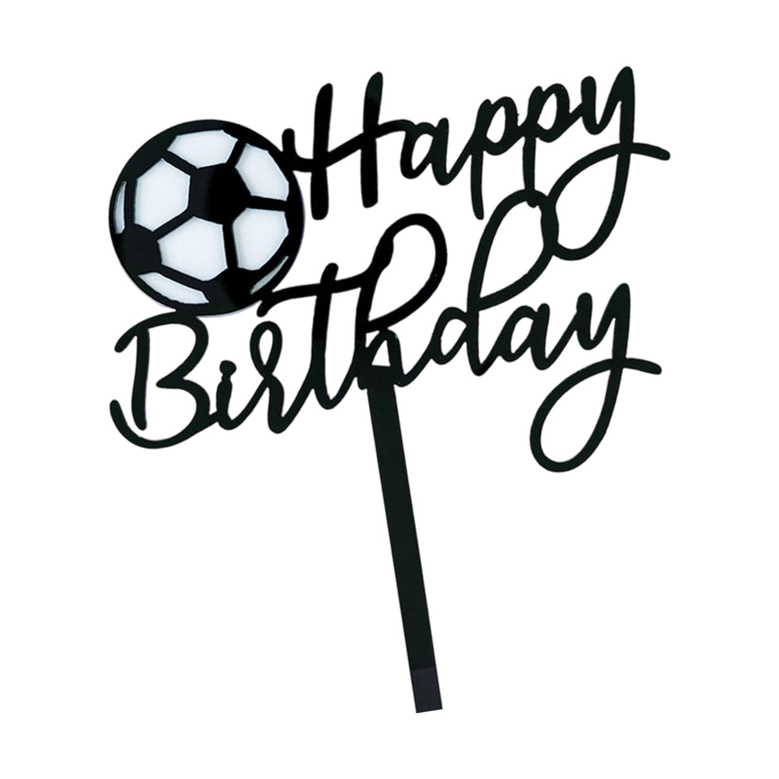 Tsophreniq Eye Catching 10cm Football Boy Cake Decorations for Festival Atmospheres Enhancement on Dessert Tables Bright Design Boy Birthday Ornament