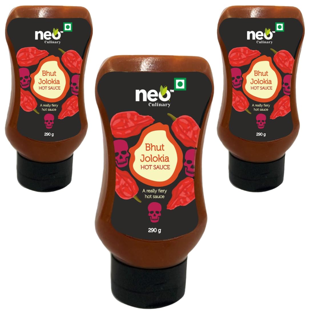 See full amazon price history chart for Neo Bhut Hot Sauce I Made of Ghost Peppers (Bhut Jolokia) I P3 I Extra Spicy Chilli Sauce I Topping & Dip for Snacks, Mix with Cheese, Mayonnaise I Ready to Eat Food I Farm Fresh I 100% Vegan I 290g (Pack of 3) Neo Bhut Hot Sauce I Made of Ghost Peppers (Bhut Jolokia) I P3 I Extra Spicy Chilli Sauce I Topping & Dip for Snacks, Mix with Cheese, Mayonnaise I Ready to Eat Food I Farm Fresh I 100% Vegan I 290g (Pack of 3) (B0B2JCWSSW) Amazon Price History, Amazon Price Tracker