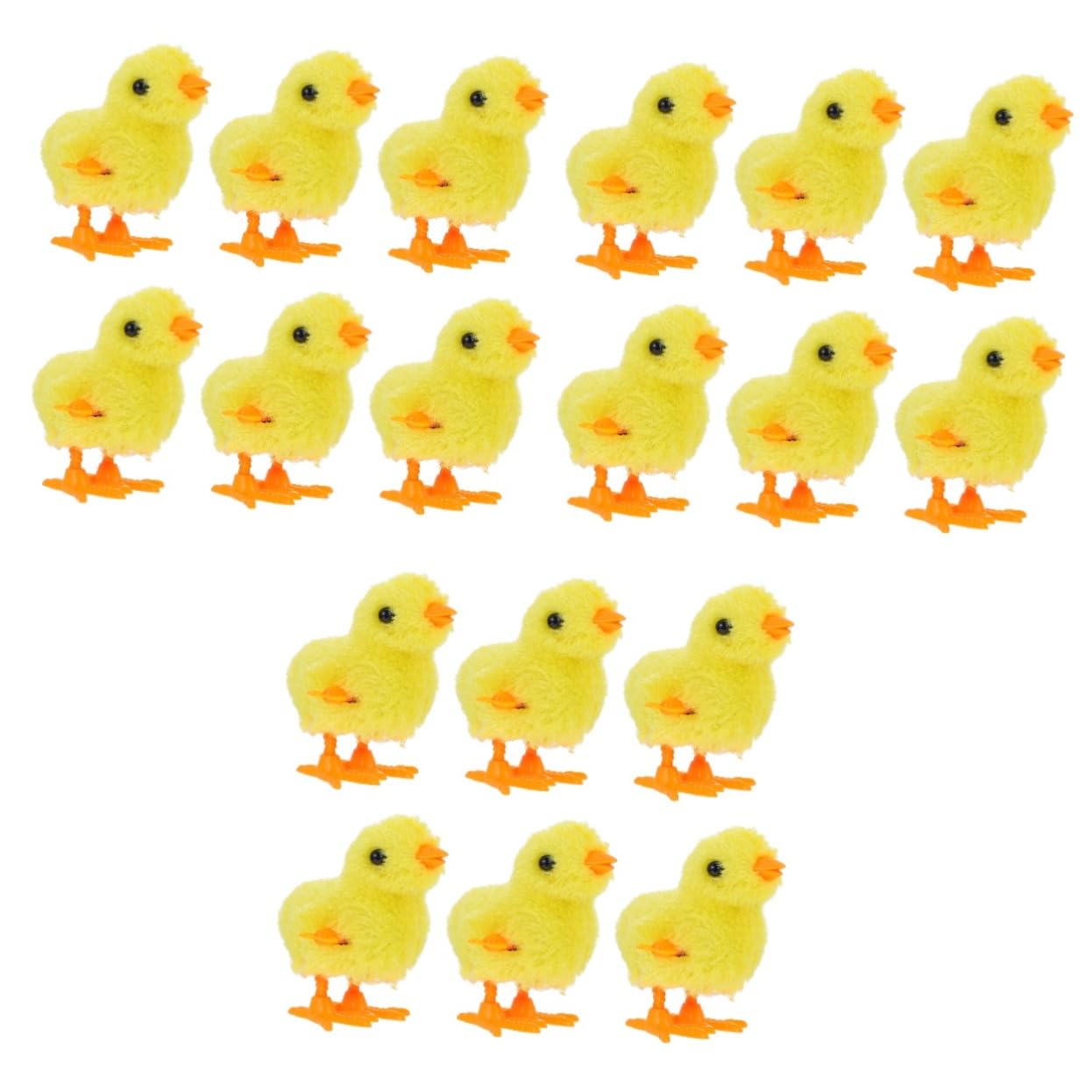 SAFIGLE36 Pcs Mini Stuffed Chicken Chick Wind up Chick Mini Chickens Plush Chick Chenille Chicks Fluffy Chick Fun Chicks Toys Chick Toy Tiny Chicks Flannel and Foam Hairy Baby