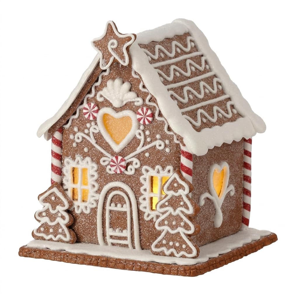 Maison LED argile Sweet Love House Regency International multicolore 16,5cm