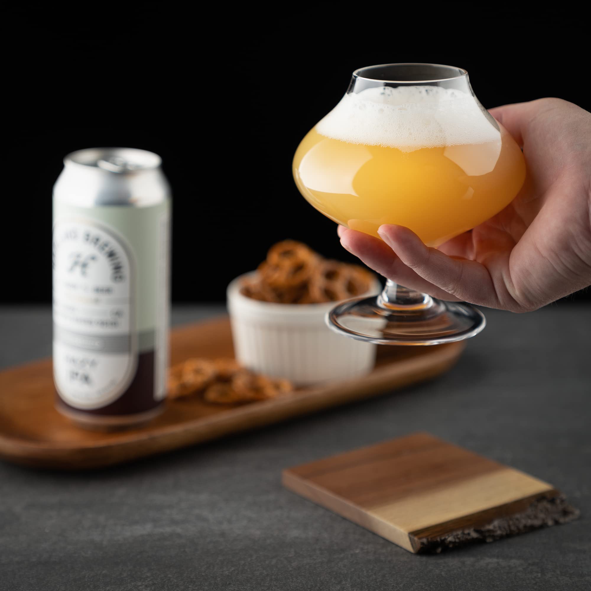 Hollen Walker Lot De 4 Verres à Bière Artisanaux IPA, Cadeaux