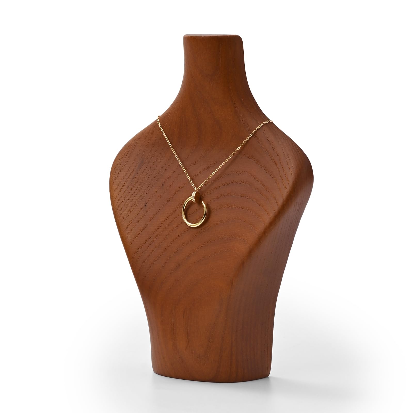 Oirlv Présentoir à Colliers En Bois Massif,Buste pour Collier,