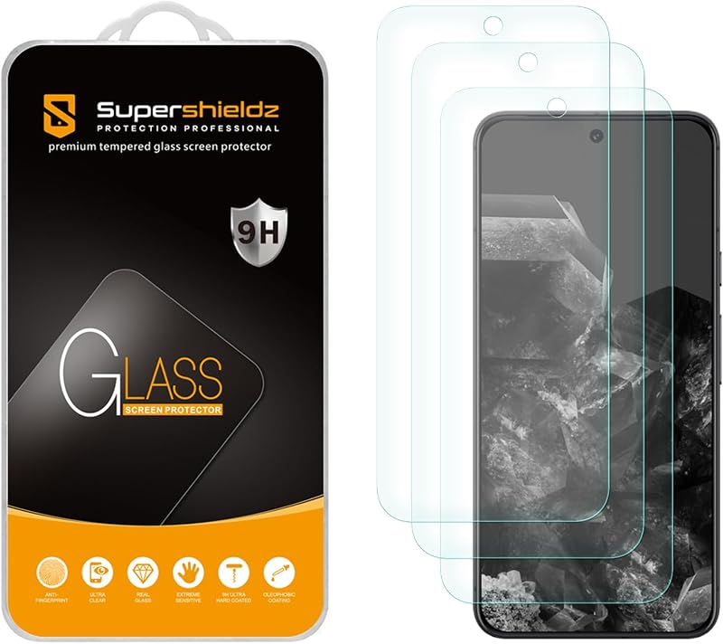 (3 Pack) Designed for Google Pixel 11/10 / 9 Tempered Glass Screen Protector, Anti Scratch, Bubble Free