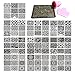 Finger Angel 10Pcs Nail Art Stamping Plates +1 Nail Stamper + 1 Nail Scraper Nail Art Image Stamp Stamping Plates Manicure Template (B1-10)