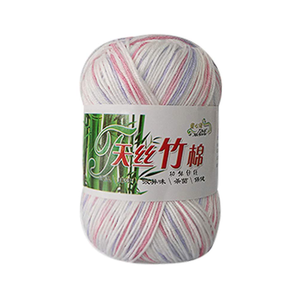 Home Office Accessories Gift, Bamboo Cotton Warm Soft Natural Knitting Crochet Knitwear Wool Yarn 50g Tencel Bamboo, Kiting Crochet