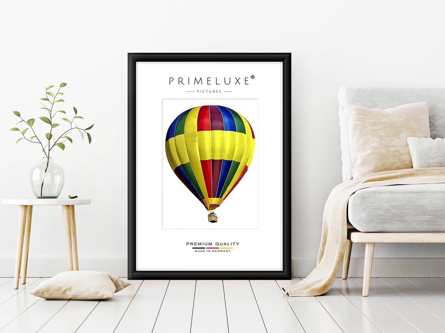 Cornice Portafoto In Legno Personalizzata 65x95 Cm | Nero Opaco | Vetro Acrilico Antiriflesso | Made In Germany