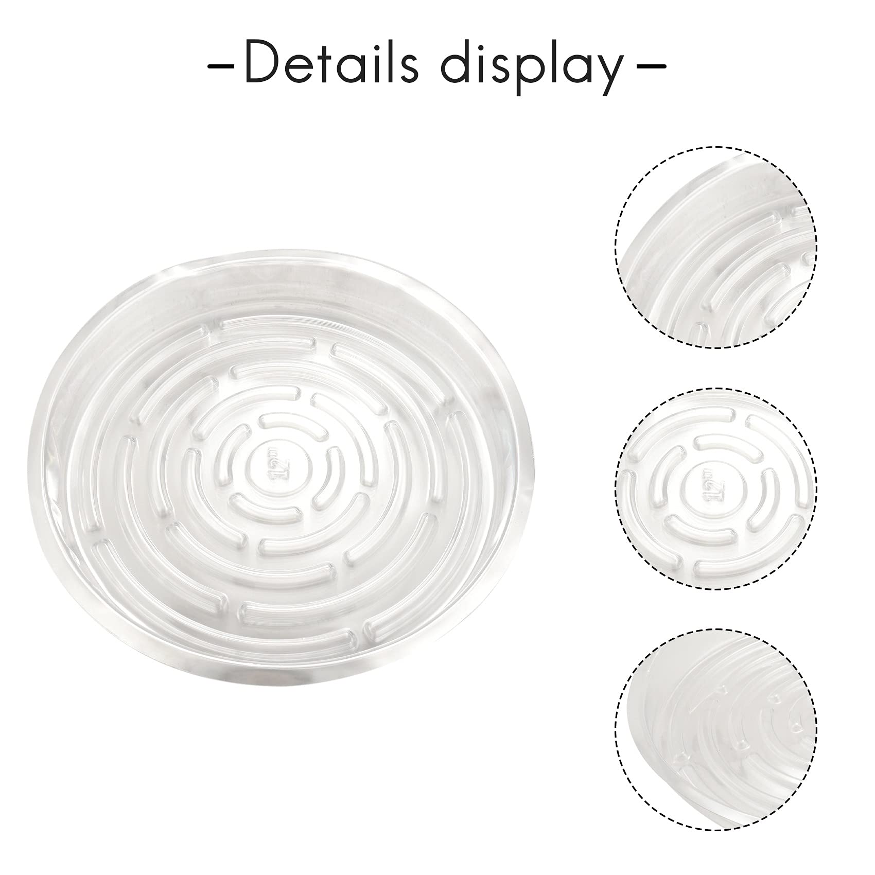 Lot De 10 Soucoupes Transparentes Pour Pots De Fleurs D'intérieur Et D'extérieur, 30 Cm