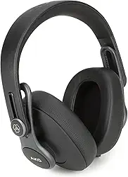 AKG Pro Audio K371 Fones de ouvido circum-auriculares profissionais dobráveis para estúdio, mixagem de monitor de estúdio, podcast, fones de ouvido estéreo para DJ, preto