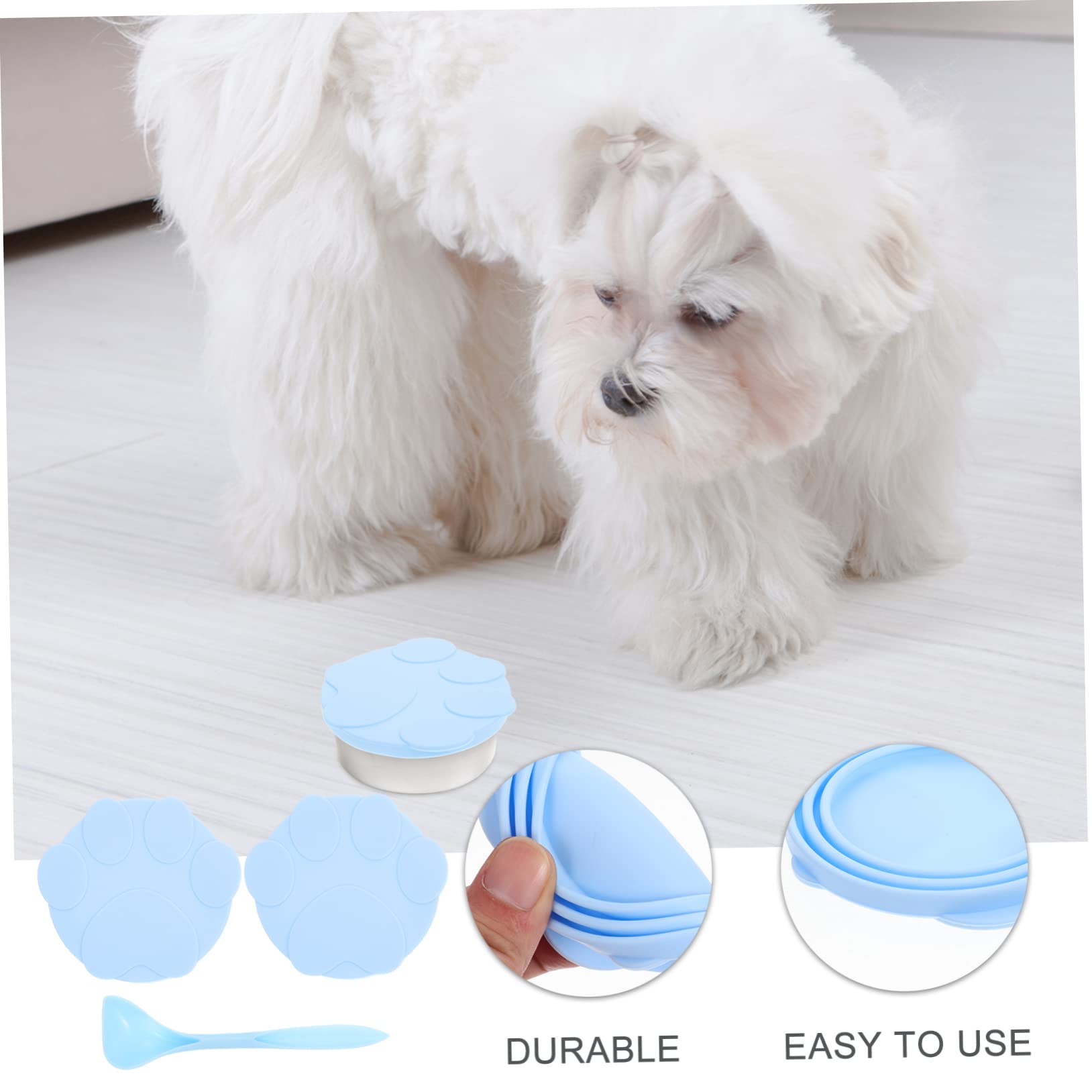 Happyyami 5sets Coperchi Per Lattine Per Cibo Per Animali Domestici Cucchiaio Inclusa Impermeabili e Flessibili Per Conservare Fresco Cibo Scatola