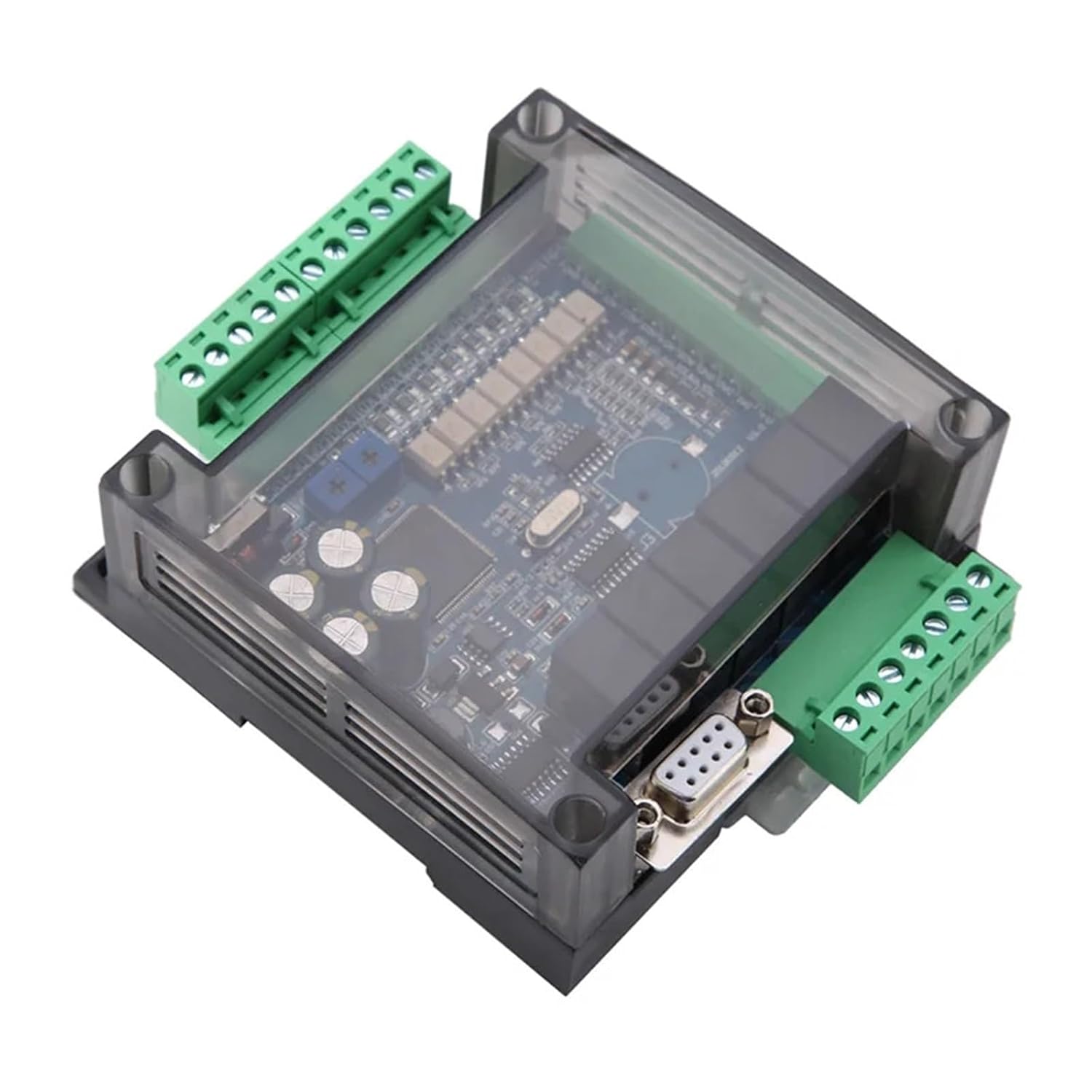 FX3U-14MR 14MT RS232 RS485 Modbus 24VDC 8 in 6 Out Analog 6AD 2DA Relay Transistor Eletronic Components(FX3U-14MT)