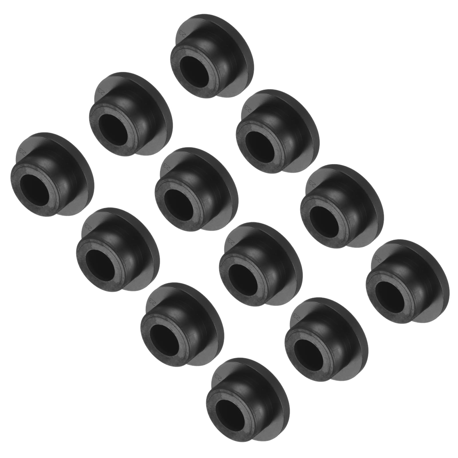 uxcell High Temp Silicone Plug Mount Dia 23mm/0.91 inch t Shaped Rubber Stopper Hole Plugs for Powder Coating Plating Waterproof Plugs Sealing Plugs Black Pack of 12(OD 33mm)