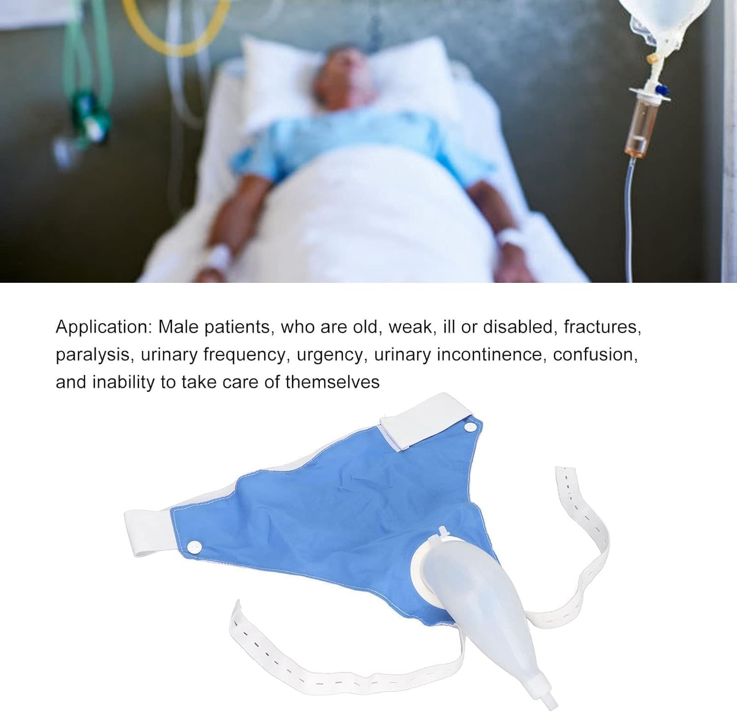 RAJry urine collector for men bed patients wearable urine bag for men urine drainage bag system for Adults male bedridden elderly (Men (Free Size)), Multicolour 3