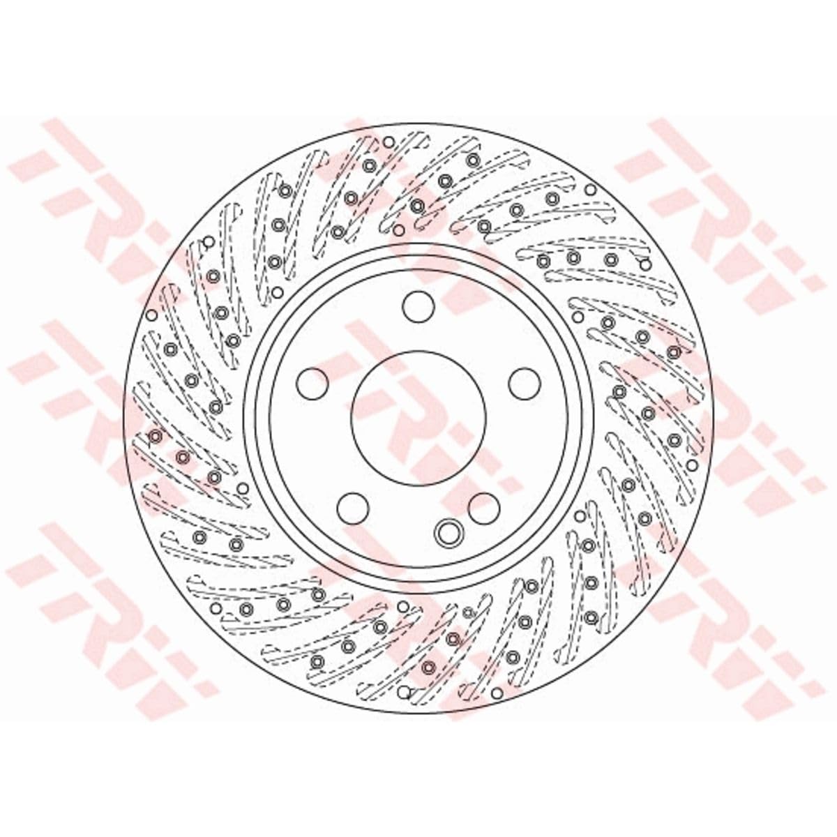 2x TRW Disco de freno Delantero Ø295mm Altura: 51,2mm Espesor: 28mm Corona de Agujeros - Ø: 112mm perforado/ventil. int. DF6262S Compatible con MERCEDES-BENZ Clase A W176 Clase B W246, W242 GLA X156