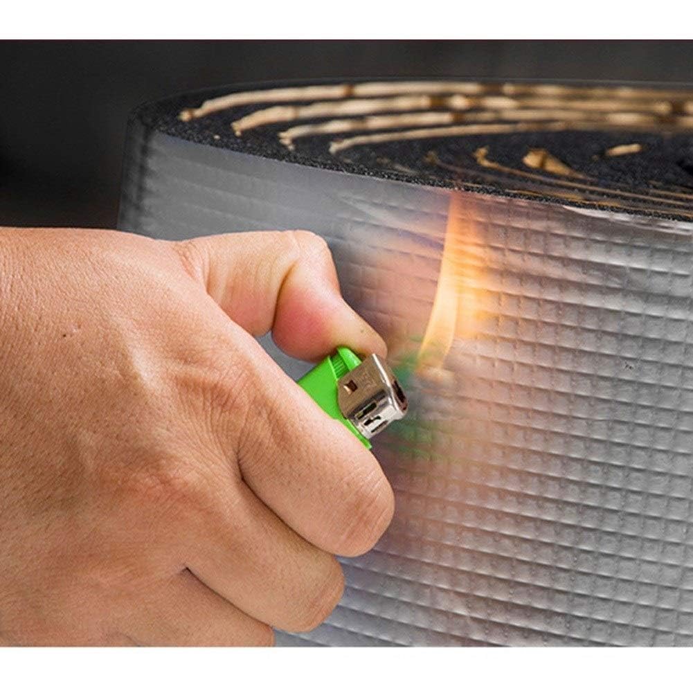 LSXIAO Aislamiento Acústico/Aislamiento Térmico De Algodón, Almohadilla De Algodón De 5mm De Espesor Película De Papel De Aluminio Impermeable Incombustible Compresiva Con Adhesivo