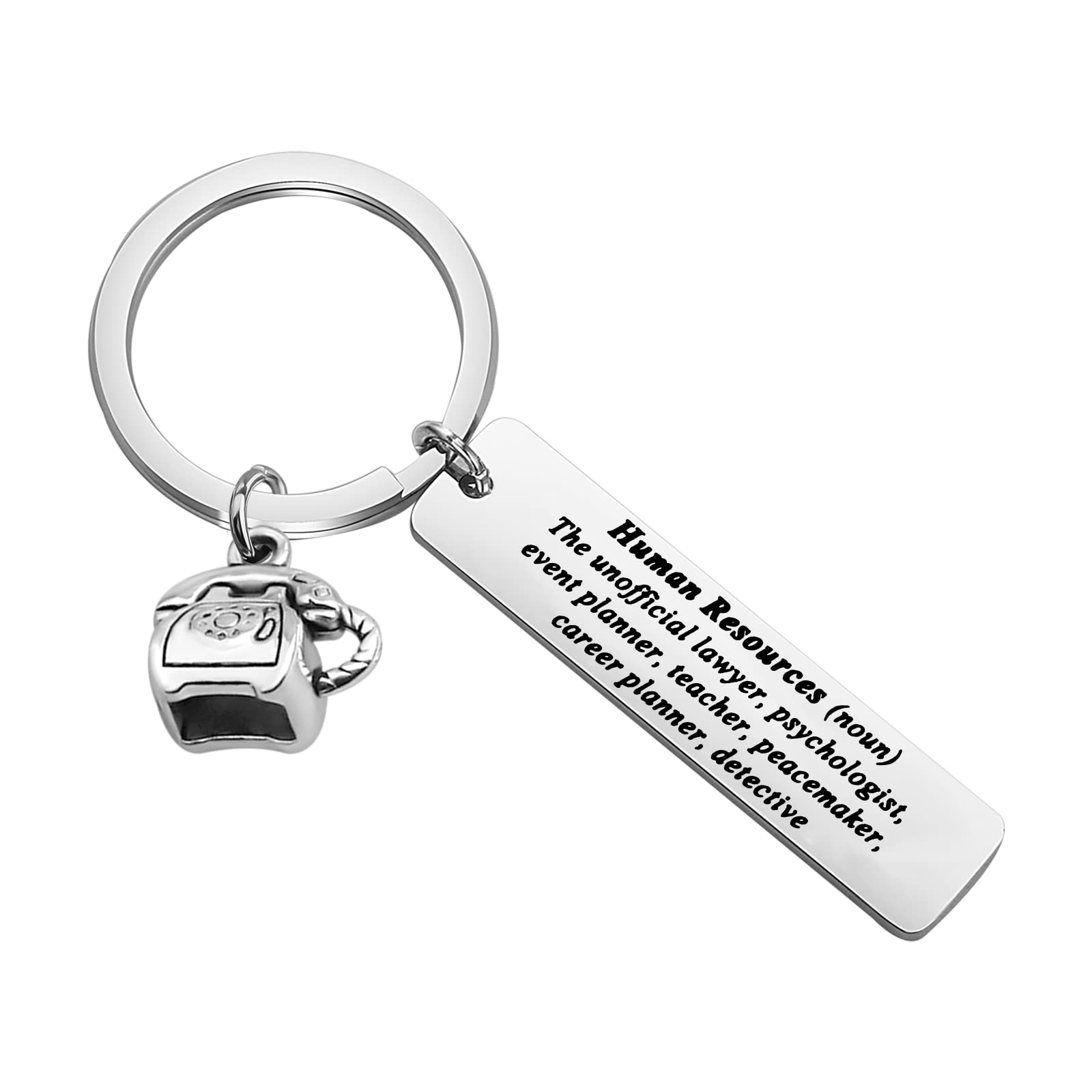 MYSOMY Human Resources Definition Keychain Funny HR Gift Human Resources Office Gift Human Department HR Manager Gift