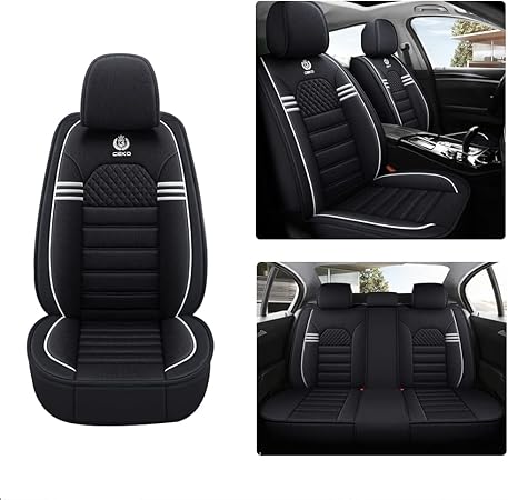 Amazon 車 シート汎用カバーセット マツダ Cx 5 グランドツーリング用シートカバー 普通車 防水シート プロテクター 亜麻シートカバー 軽 標準 黒白 車 バイク 車 バイク