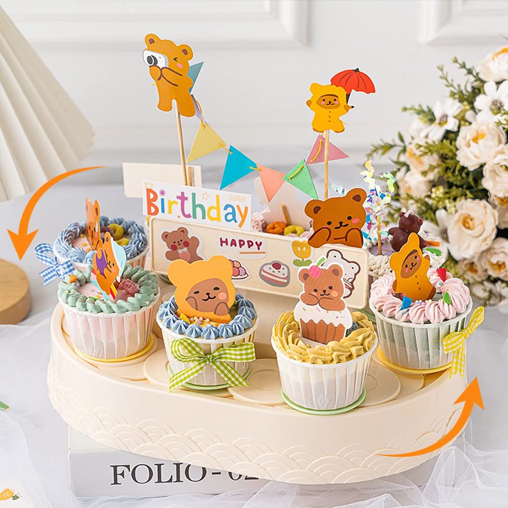 RFAQK Supporto Rotante Per Torte 12 Pollici – Giradischi In Lega Di Alluminio Con Base Antiscivolo – Decorazione Professionale - 3