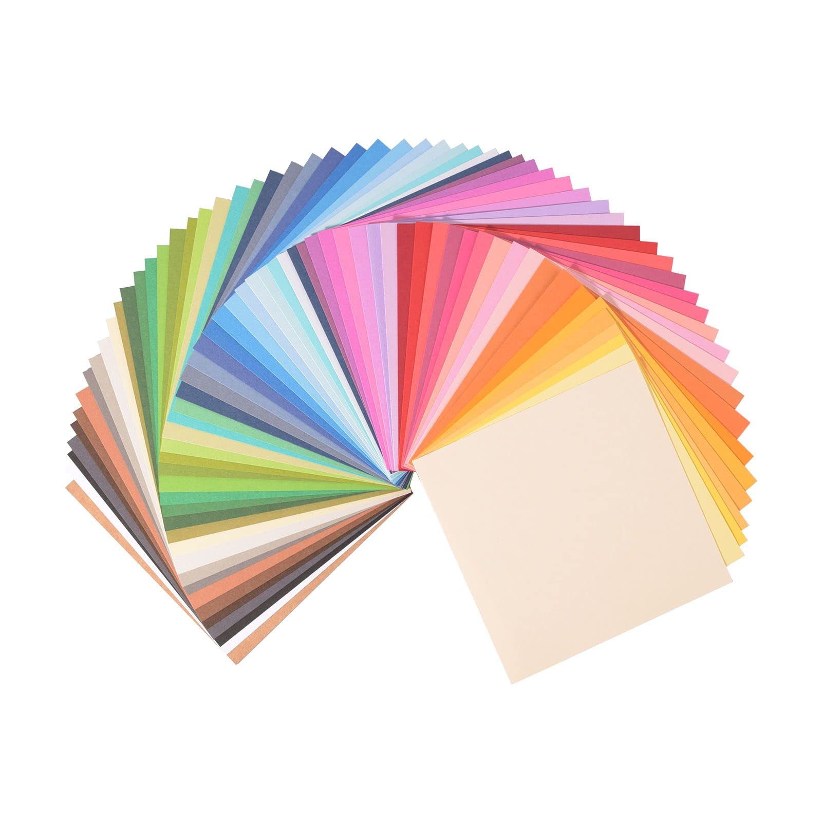 Florence Cardstock Smooth Multicoloured, Coloured Card Making Supplies 6 x 6 inch, Assorti, 60 Sheets