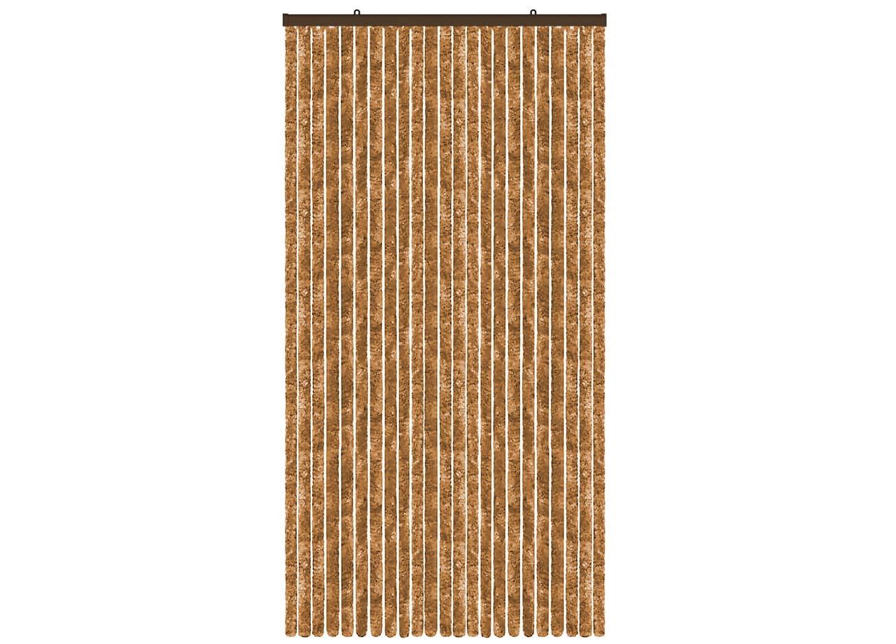 BIANCHERIAWEB Rideau antimouche anti-mouche chute panneau porte fenêtre maison en chenille 120 x 230 cm bronze