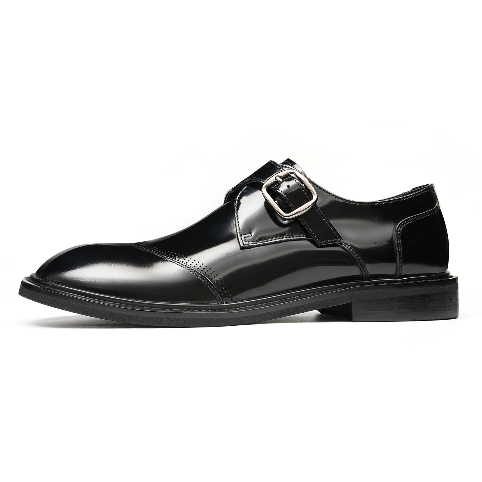 Herren Business Freizeit Mönch Schuhe Schnalle Formelle Lederschuhe